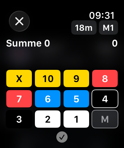 Saisie d’une volée sur Apple Watch